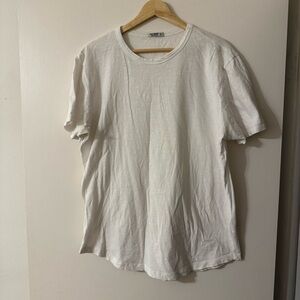 Buck Mason slub curved hem t shirt